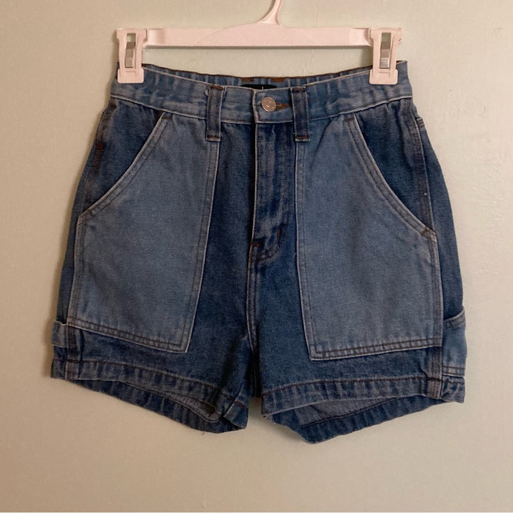 Classic Blue High-Waisted Jean Shorts